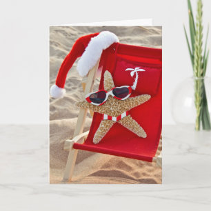 Tarjeta Festiva Navidades lanzados al estrellato con sombrero de S