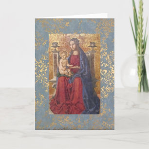 Tarjeta Festiva Navidades le otorgan a María y a su hijo bello cul