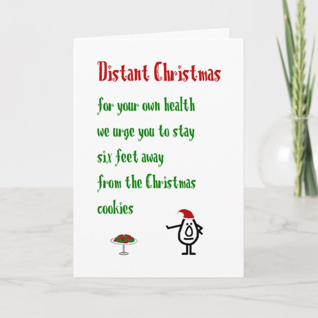 Tarjeta Festiva Navidades lejanos Un divertido poema navideño (Anverso)