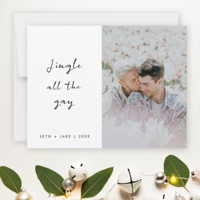 Tarjeta Festiva NAVIDADES LGBT | Jingle All Gay Minimal Photo (Subido por el creador)