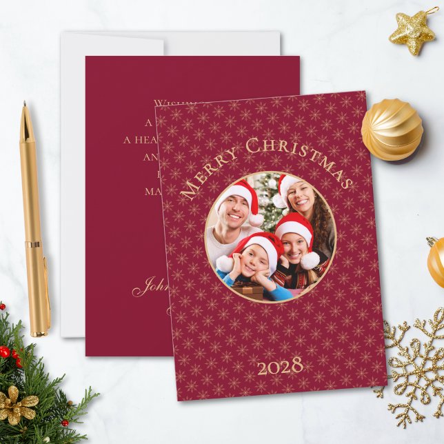 Tarjeta Festiva Navidades limpios de copos de nieve de oro de Borg (Subido por el creador)