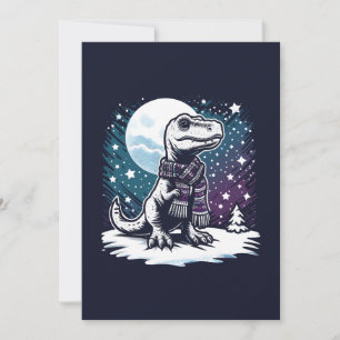 Tarjeta Festiva Navidades Listos Para Rex Dinosaur