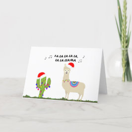 Tarjeta Festiva Navidades Llama