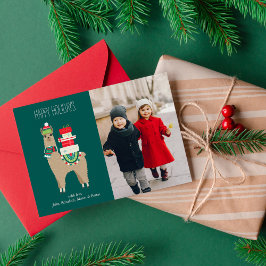 Tarjeta Festiva Navidades llaman foto Personalizado