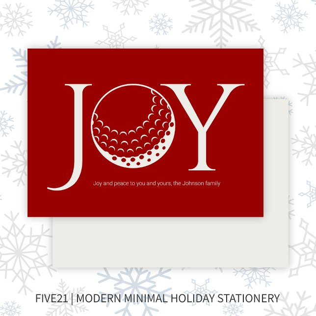 Tarjeta Festiva Navidades Llanos Rojos de Golf Joy & Peace (Subido por el creador)