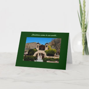 Tarjeta Festiva Navidades llegan a nuestro mundo