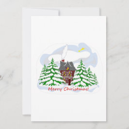 Tarjeta Festiva Navidades llegando a casa de familia