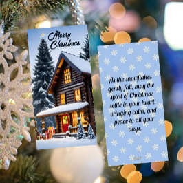 Tarjeta Festiva Navidades Lodge Bookmark Holiday Card