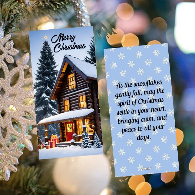 Tarjeta Festiva Navidades Lodge Bookmark Holiday Card (Subido por el creador)