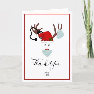 Tarjeta Festiva Navidades Logotipo Corporativo de Salud