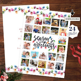 Tarjeta Festiva Navidades Luces Temporadas Saludos 25 Fotos