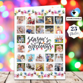 Tarjeta Festiva Navidades Luces Temporadas Saludos 26 Fotos