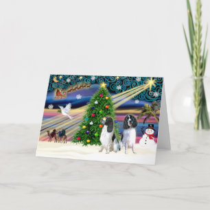 Tarjeta Festiva Navidades Magic English Springers (dos)