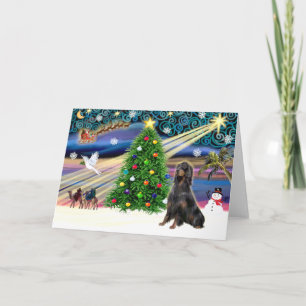 Tarjeta Festiva Navidades Magic Gordon Setter