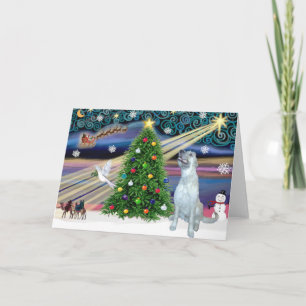 Tarjeta Festiva Navidades Magic Irish Wolfhound