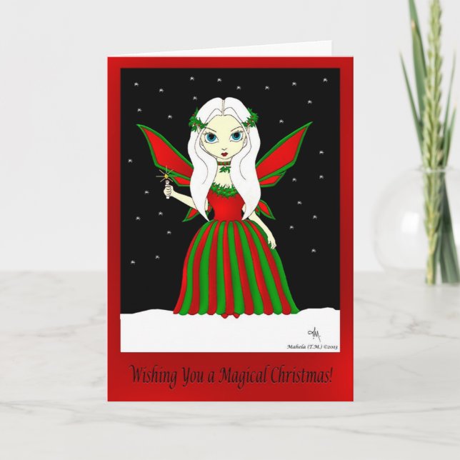Tarjeta Festiva Navidades mágicos (Anverso)