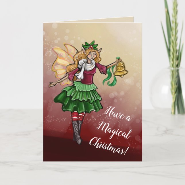 Tarjeta Festiva Navidades mágicos Bell Fairy (Anverso)