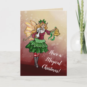 Tarjeta Festiva Navidades mágicos Bell Fairy