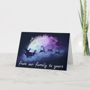 Tarjeta Festiva Navidades mágicos de los miles de kilómetros
