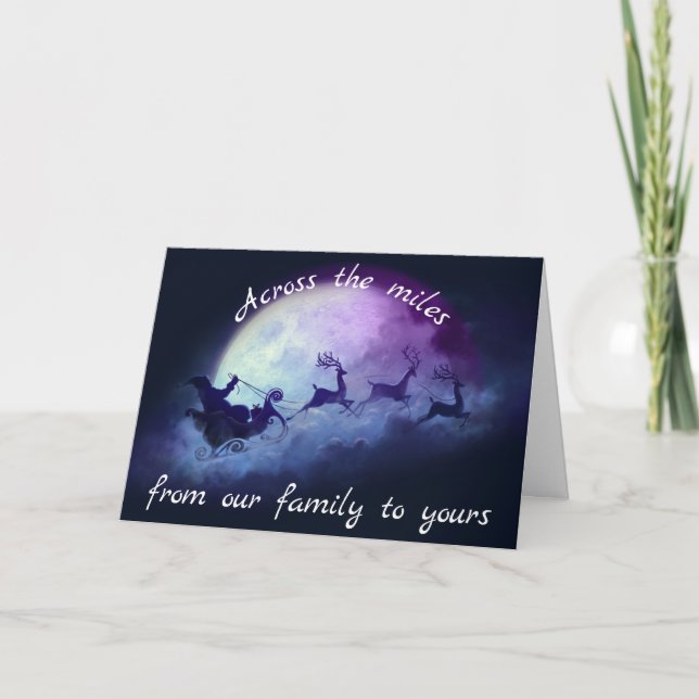 Tarjeta Festiva Navidades mágicos de los miles de kilómetros (Anverso)