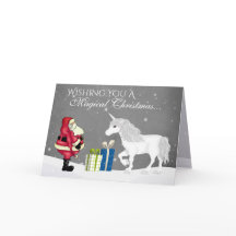Navidades mágicos de Santa y Unicornio felices Año
