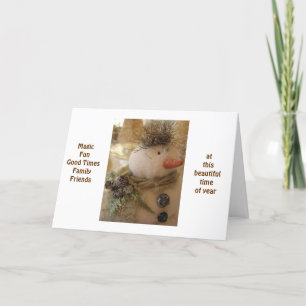 TARJETA FESTIVA NAVIDADES MÁGICOS / DESEOS DE AÑOS NUEVOS