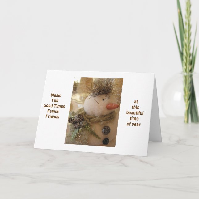 TARJETA FESTIVA NAVIDADES MÁGICOS / DESEOS DE AÑOS NUEVOS (Anverso)