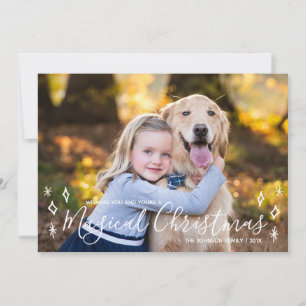 Tarjeta Festiva Navidades mágicos fotografía caligrafía