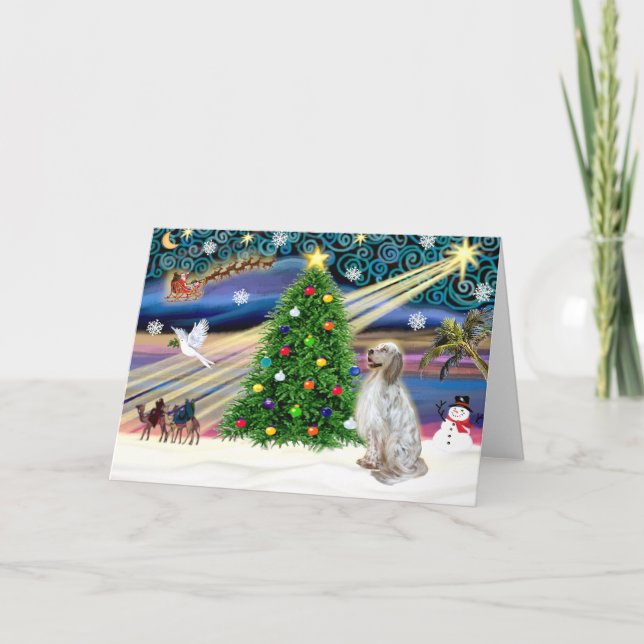 Tarjeta Festiva Navidades Magnífico inglés (Anverso)