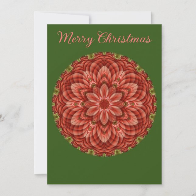 Tarjeta Festiva Navidades Mandala (Anverso)