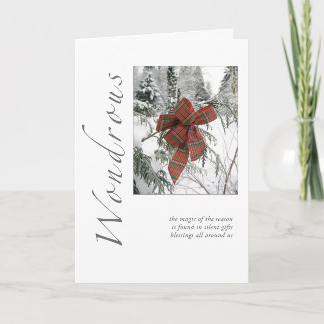 Tarjeta Festiva Navidades maravillosos (Anverso)
