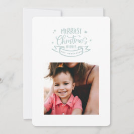 Tarjeta Festiva navidades más alegres foto de escritura moderna