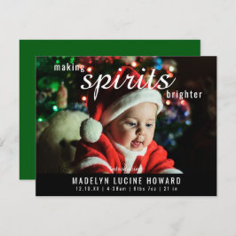 Tarjeta Festiva Navidades más brillantes que hacen nacer a los esp