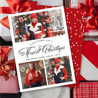 Tarjeta Festiva Navidades más graciosos guión elegante 3 foto