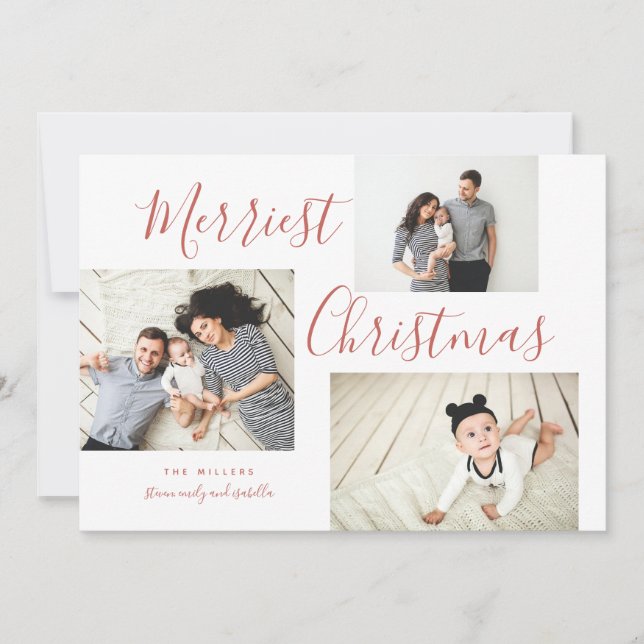 Tarjeta Festiva Navidades más valientes 3 Collage de fotos (Anverso)