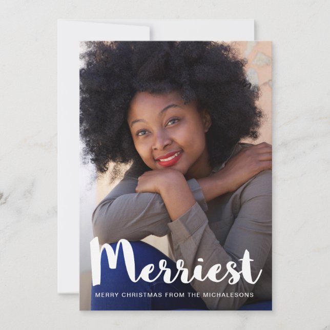 Tarjeta Festiva Navidades más valientes Botánica Verde Rústico (Anverso)