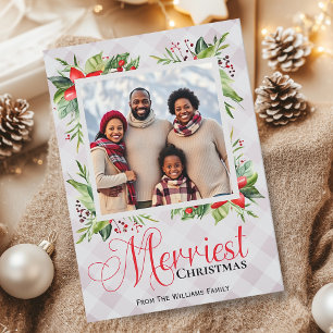 Tarjeta Festiva Navidades más valientes escriben foto de familia