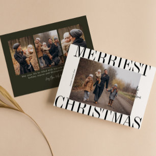 Tarjeta Festiva Navidades más valientes - Familia moderna Minimali
