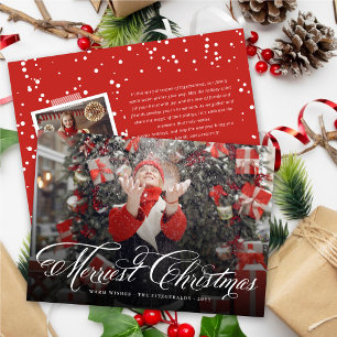 Tarjeta Festiva Navidades más valientes Fancy Script Calligraphy P