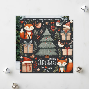 Tarjeta Festiva Navidades más valientes Fantasma forestal