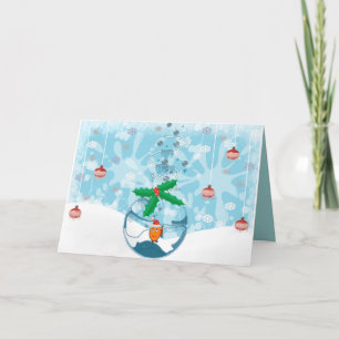 Tarjeta Festiva Navidades Mascota Fish Splat