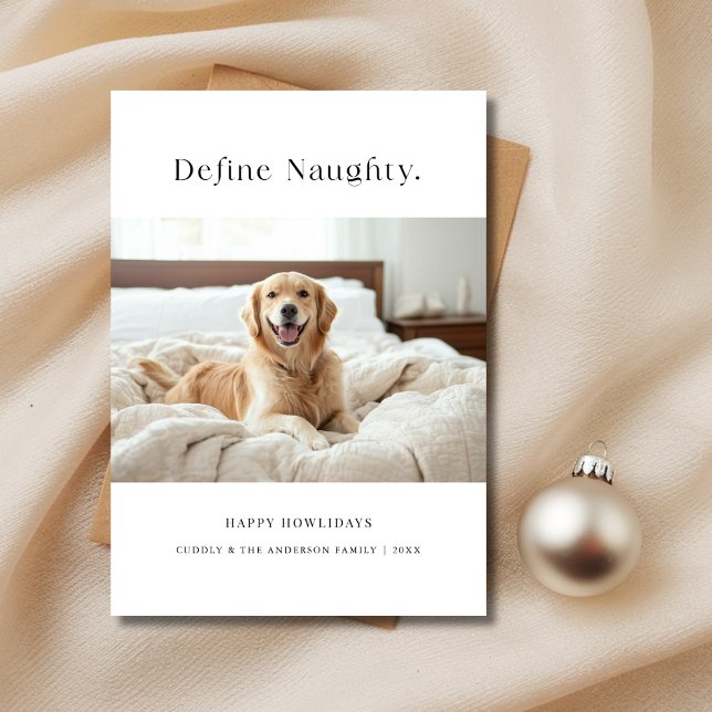 Tarjeta Festiva Navidades Mascotas divertidos definen foto de perr (Subido por el creador)