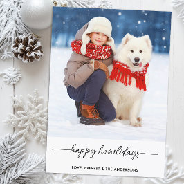 Tarjeta Festiva Navidades mascotas Felices Howlidays Modern Dog Ph