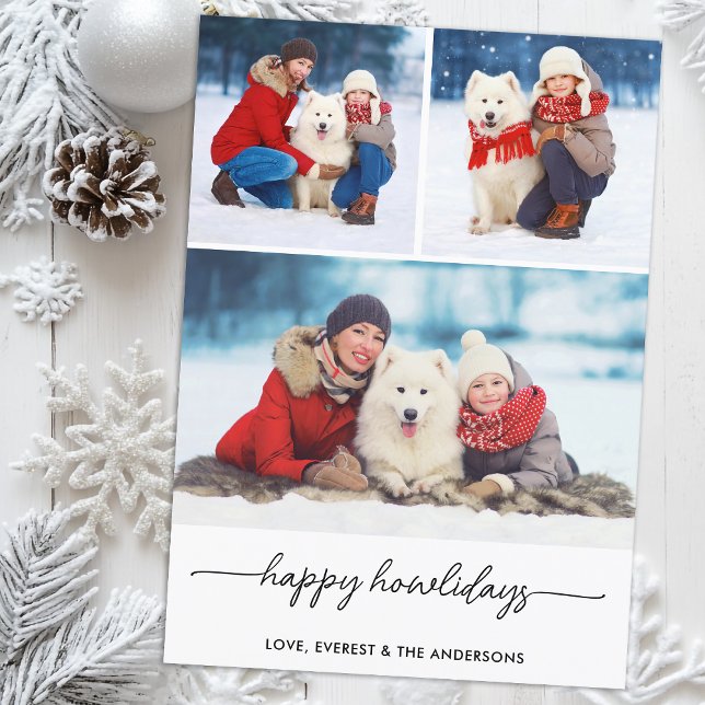 Tarjeta Festiva Navidades mascotas Feliz Collage de fotos de Perro (Subido por el creador)