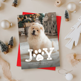 Tarjeta Festiva Navidades mascotas foto linda simple alegría
