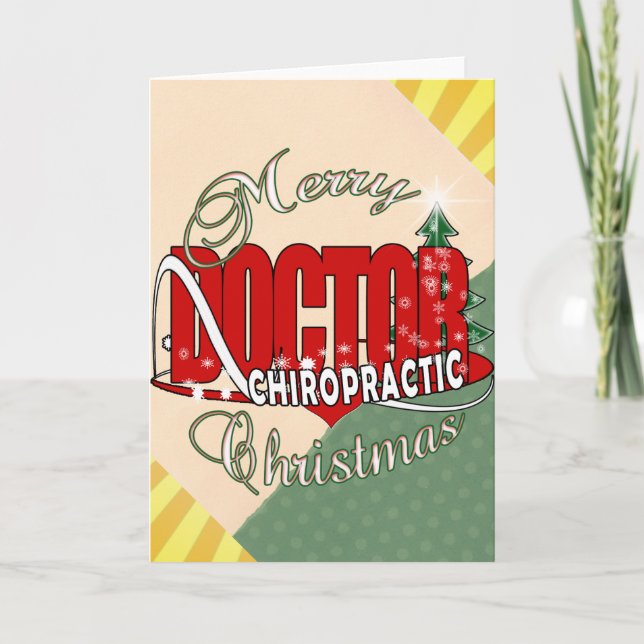 TARJETA FESTIVA NAVIDADES MÉDICA CHIROPRACTICO (Anverso)