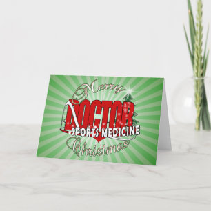 TARJETA FESTIVA NAVIDADES MÉDICA DE MEDICAMENTOS DEPORTIVOS