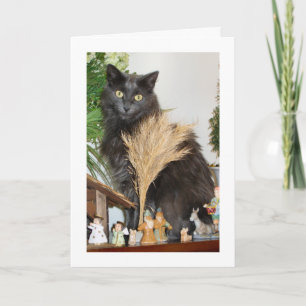 Tarjeta Festiva Navidades Meow-y