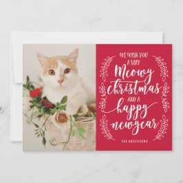 Tarjeta Festiva Navidades Meowy