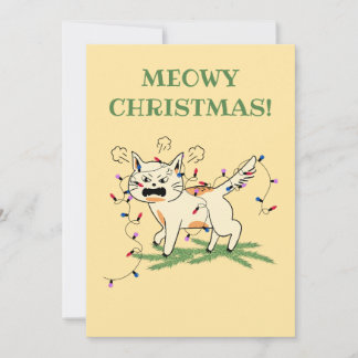 Tarjeta Festiva ¡Navidades Meowy!